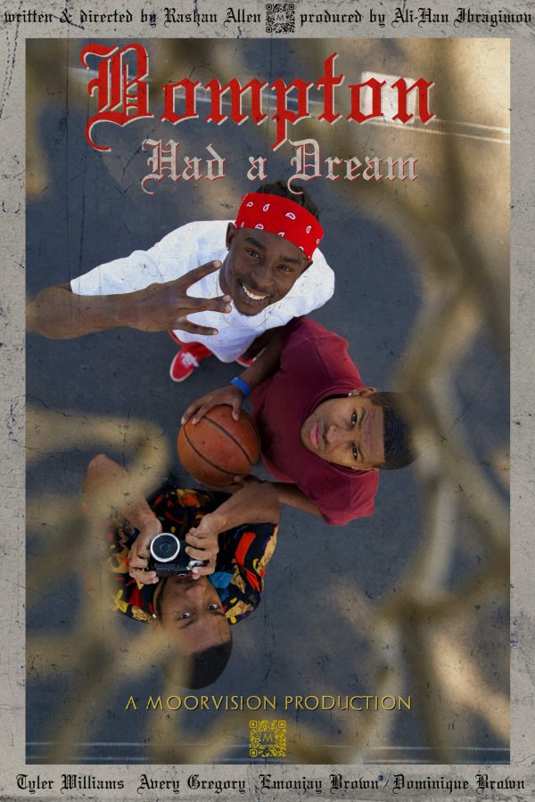 Watch Bompton Had a Dream online. Bompton Had a Dream is a 2020 American coming-of-age hood film written and directed by Rashan Allen, and produced and casted by Ali-Han Ibragimov. The film follows the top high school basketball player in the nation, Javon Escoe (portrayed by Tyler Williams), on his announcement day, as he goes to the local park to workout, but runs into everyday troubles of living in Compton. It is the film debut of actors Tyler Williams, Dominique Brown, Avery Gregory and Tyler Hampton, as well as features cameos from streetball legend Bone Collector, and YouTuber Mark ‘SupremeDreams’ Phillips.